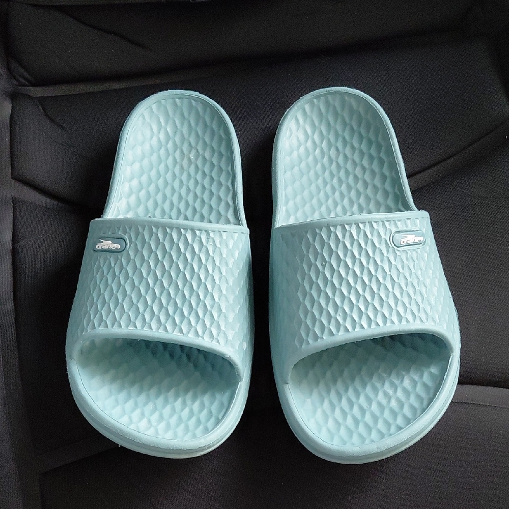 Light Blue Slide Sandals